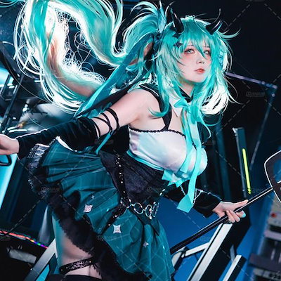 初音ミク×ラスカル あらいぐまラスカル 2023 超可愛い 悪魔 ミニ丈 コスチューム ウィッグ 靴　追加可能 14,112円
