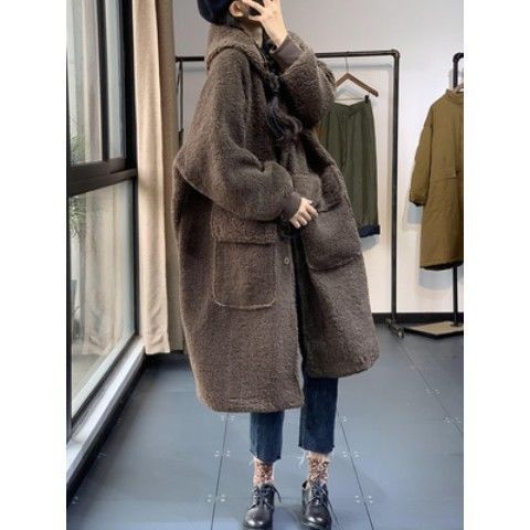 品質いいな新品 冬新作 カシミヤコート 厚手 レディース カシミヤ コート ロング丈コート 膝丈コート プラス 裏起毛 秋冬 無地 防寒 体型カバー デザイン 大きいサイズ 5,568円