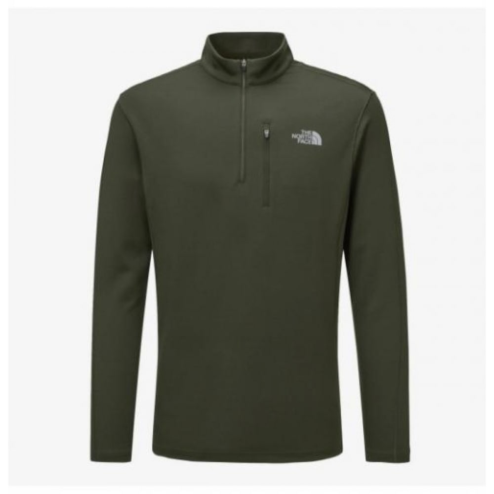 ノーススペース T シャツ KQF NT7LN61B メンズマウンテニアロングスリーブジップTシャツ