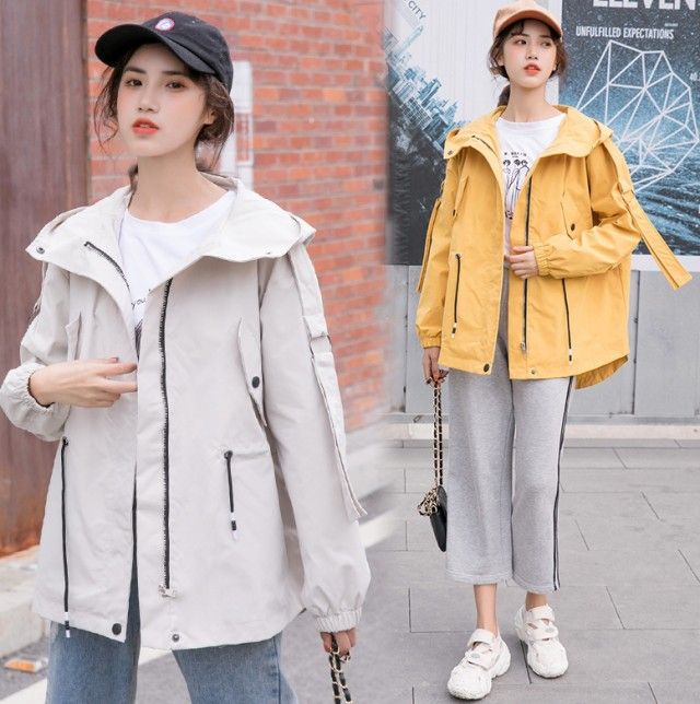 マウンテンパーカー アウター レディース フード付き ジャンパー ブルゾン ジャケット 大きいサイズ 3L 春 秋 ウエストマーク ドローストリング 黒 ライトアウター スプリングコー 7,036円