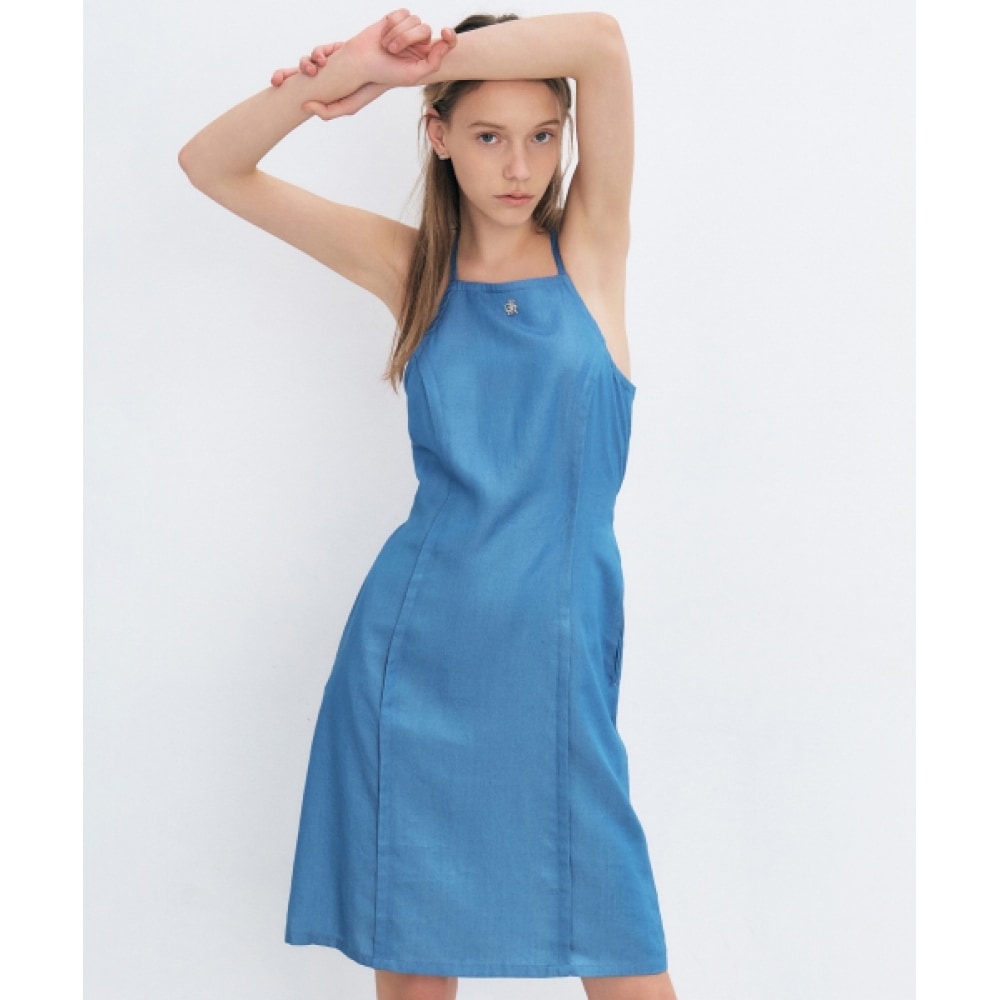 シティブリーズテンセルデニムミニドレス_ライトインディゴ