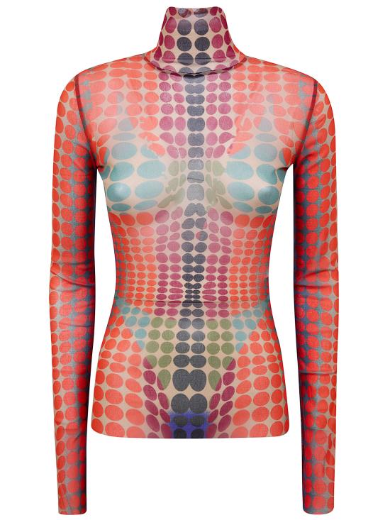 JEAN PAUL GAULTIER Women Tops 26 01 W TO445 M018P 271540 PURPLE ORANGE GREEN