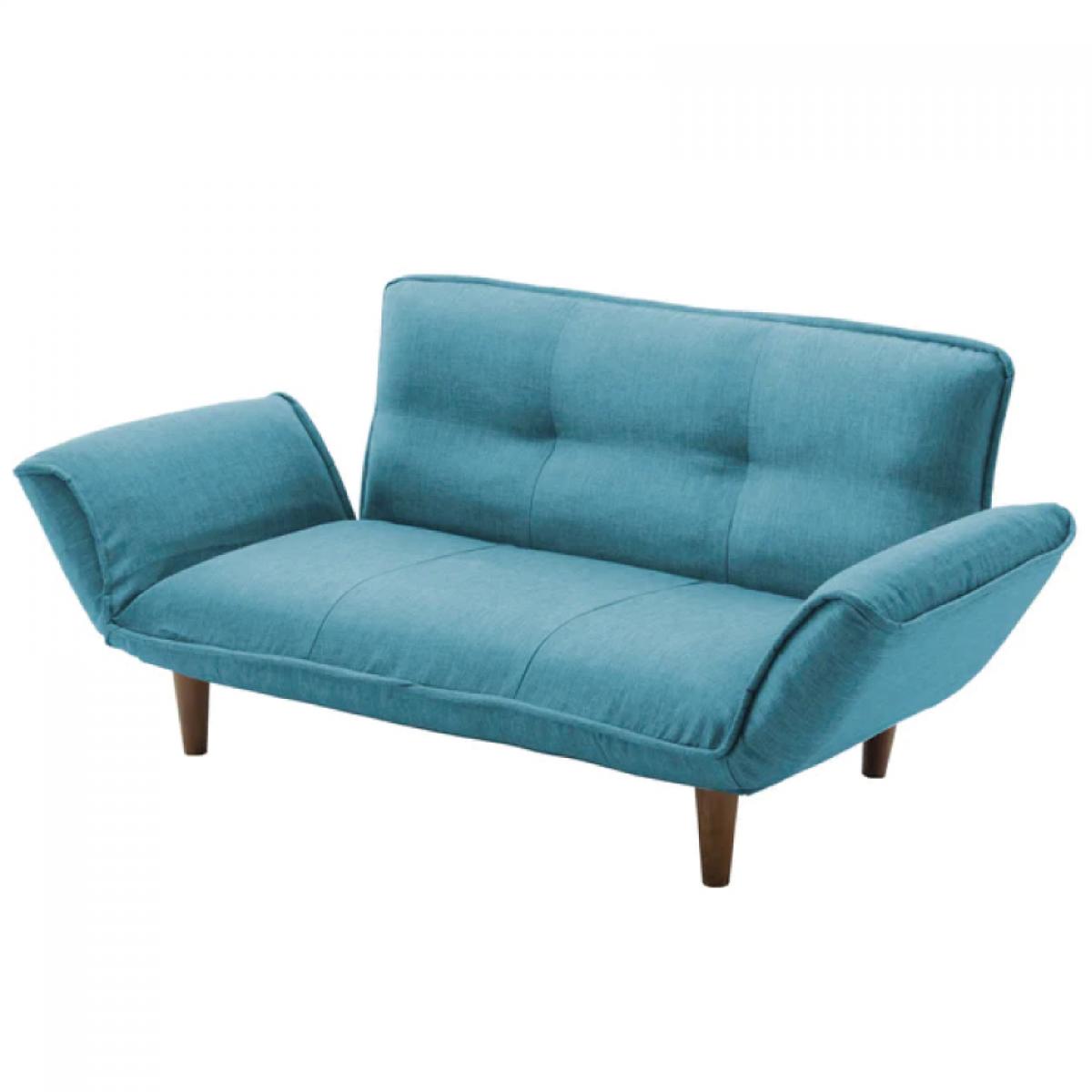 【I】セルタン カウチソファ 2人掛け KAN タスクブルー 日本製 リクライニング 座面ポケットコイル ソファ CELLUTANEA A01p-585TBL【受注生産品】