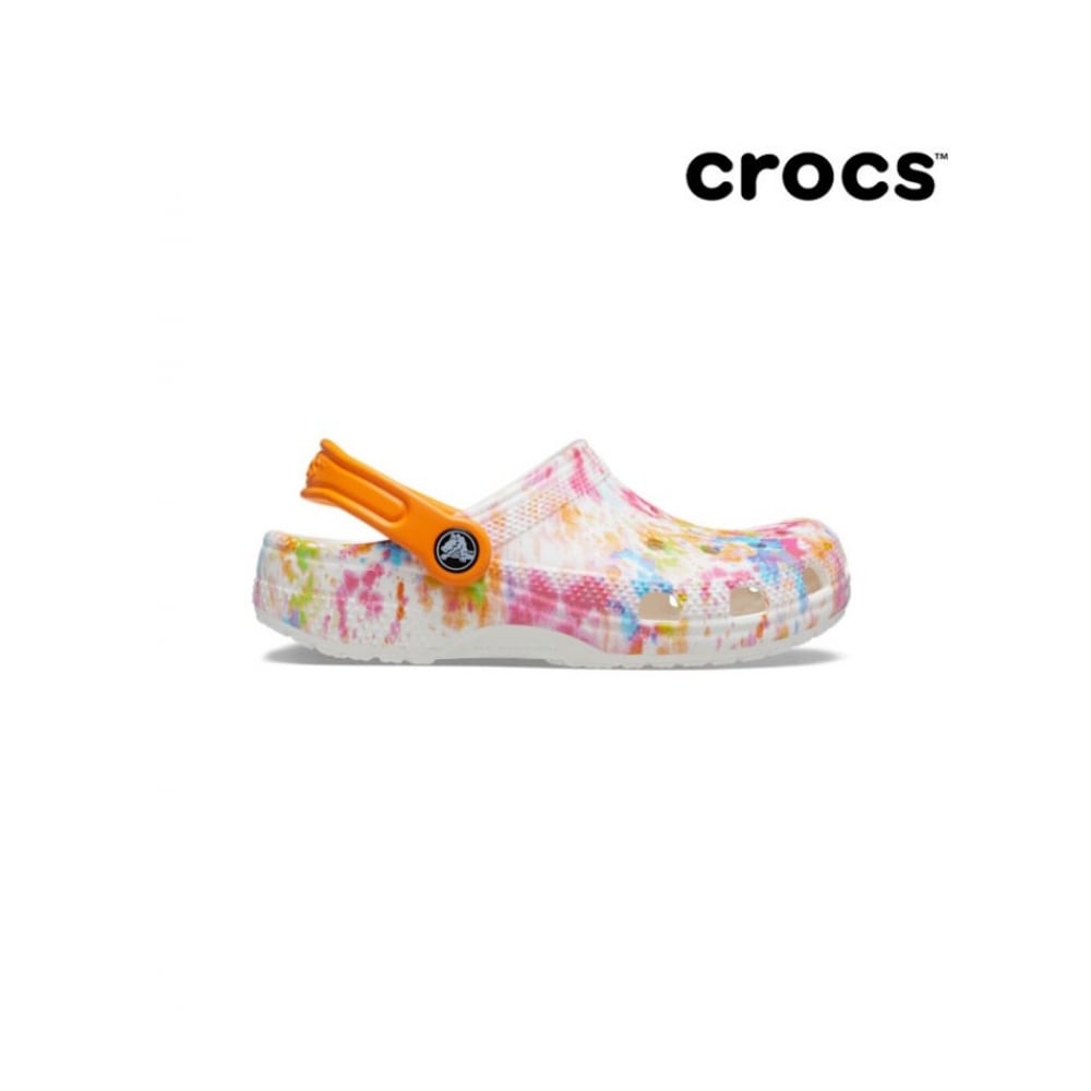 クロックスキッズクラシックタイダイグラフィッククロッグ K オレンジ 206995-83B