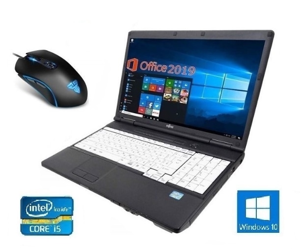 サポート付きA561 富士通 Windows10 PC Office2019 次世代Core i5 HDD:250GB メモリー:8GB & 最新版ゲーミングマウス X9 usb有線