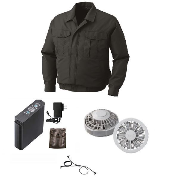 KU90540 空調服 R ポリエステル製長袖ワーク FAN2200G・RD9261・LIPRO2セット チャコール L 13,440円