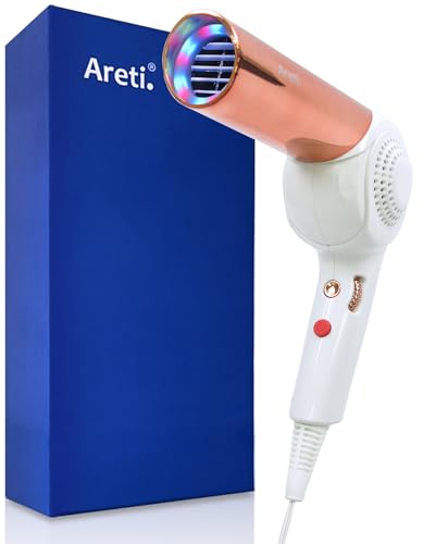 Areti（アレティ） ドライヤー ヘアドライヤー マイナスイオン 大風量 速乾 折りたたみ LED
