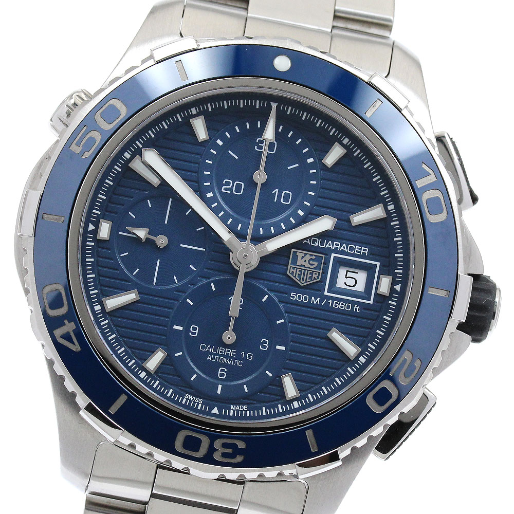 タグホイヤー TAG HEUER CAK2112.BA0833 アクアレーサー デイト クロノグラフ 自動巻き メンズ 美品 保証書付き_897243【中古】