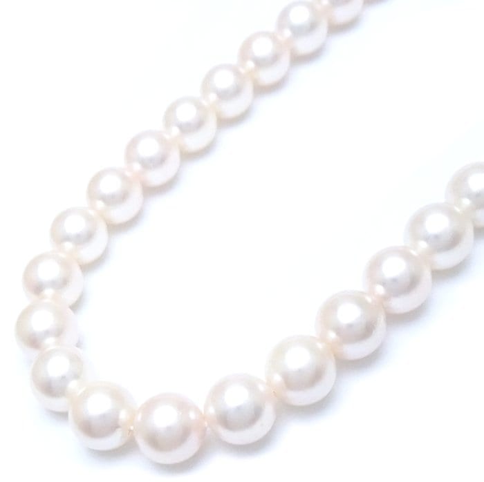 パール ネックレス あこや真珠8～8.5ミリ 43cm シルバー/75837【中古】