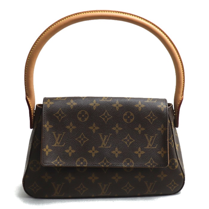 LOUIS VUITTON ルイ・ヴィトン ミニルーピング ショルダーバッグ モノグラム ブラウン M51147 MI0033 レディース 中古 美品