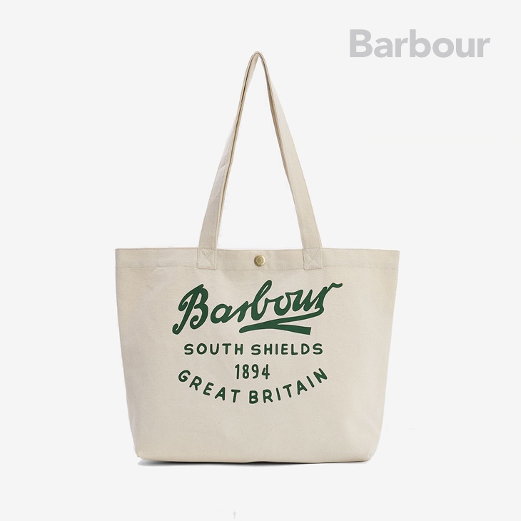 スクリプト ロゴ トート バッグ キャンバス/ナチュラル（UBA0752）