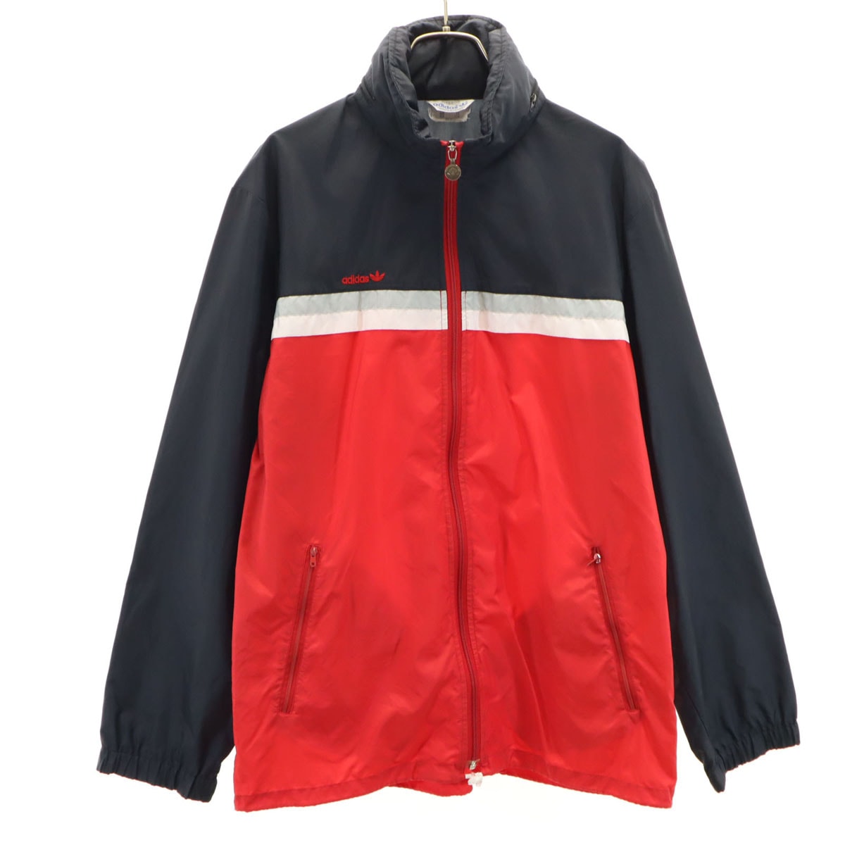 70s 80s ヴィンテージ ウインドブレーカー 94-5 レッド デサント ジャケット ポケッタブル メンズ 古着