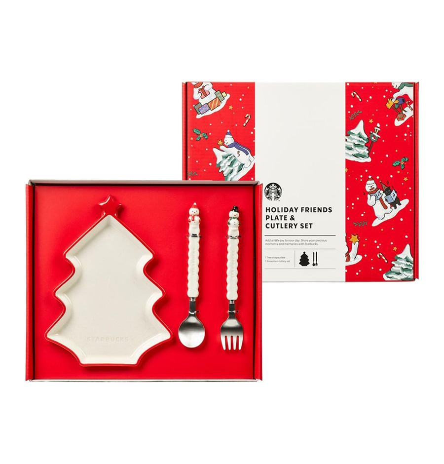ホリデーフレンズ プレート カトラリー セット 韓国スターバ グッズ