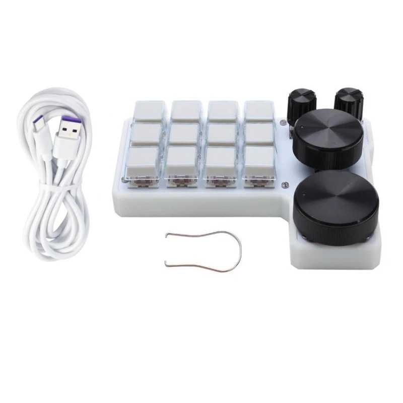 片手片手キーボードメカニカルキーホットスワッシングデザイナー新しいビア12キー4ノブ