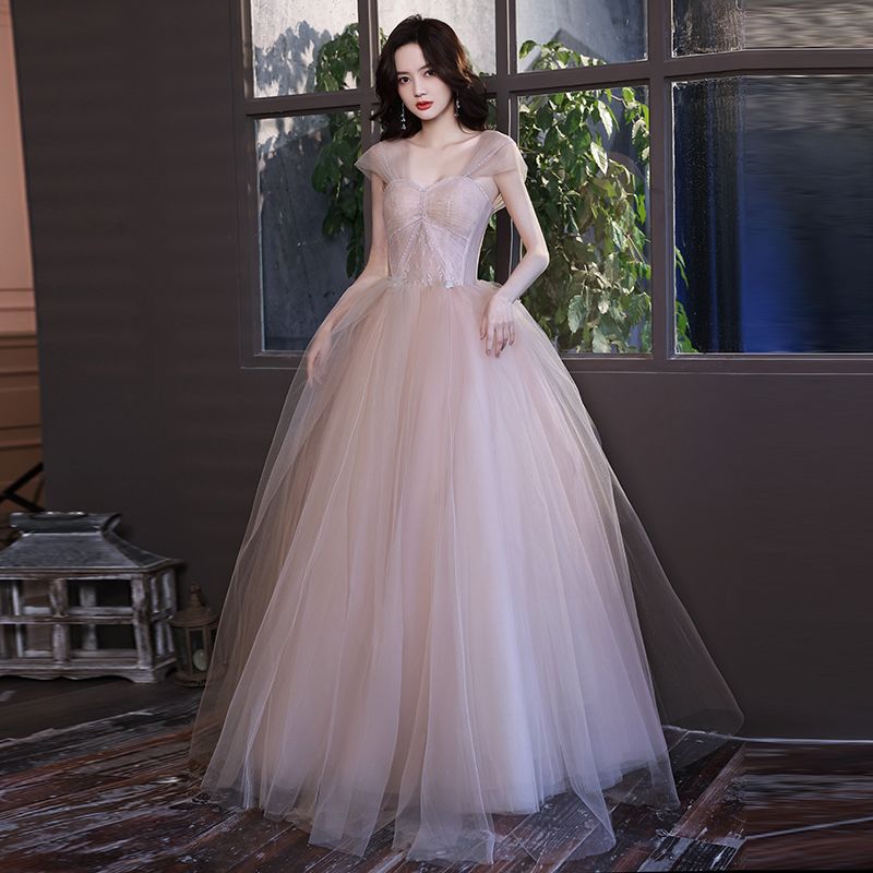 ドレス女宴会気質高級イブニングドレス 新型ワンピース軽量贅沢ハイエンドドレススカート普段着可能話題！結婚式OL正式な場合礼装 5,237円