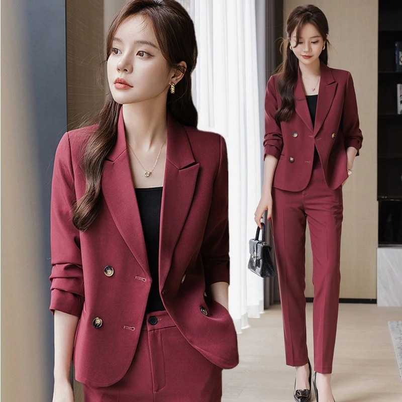 小柄 スーツ スーツ セットアップ スーツ レディース 春秋 新作 おしゃれ ビジネスウェア 高級感 ビジネスセットウェア 6,495円