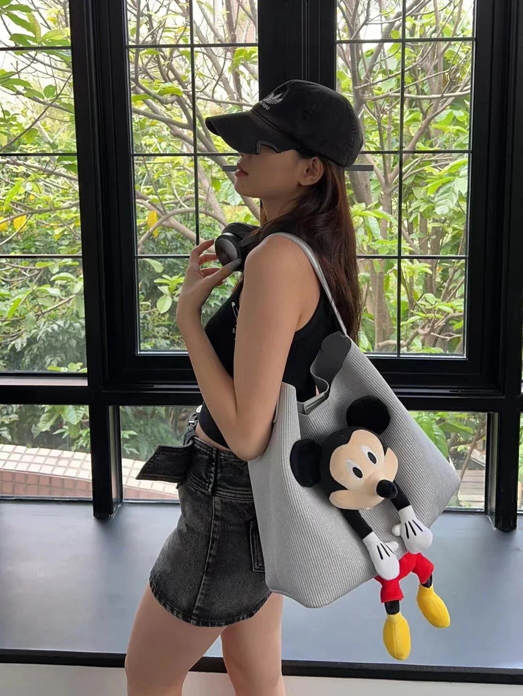 ２点で1oo円OFF！【最安値挑戦】メッセンジャーバッグミッキーニット万能バッグレディース大容量ショルダー通勤バッグ 大容量バッグ 品質良い