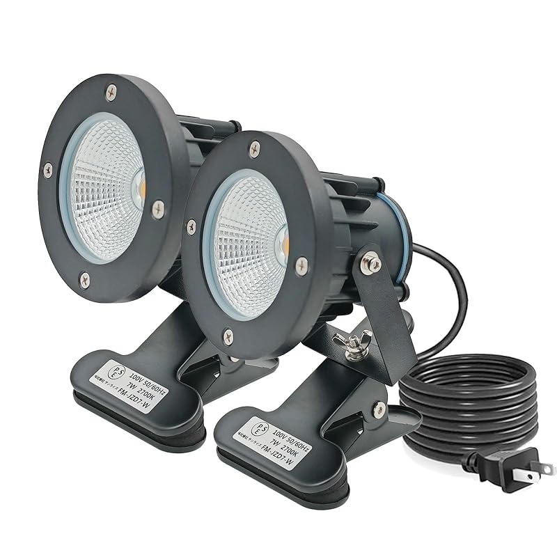 電球色 防水 LEDクリップライト 小型 防雨 防水型 7W 60W型相当 スイッチなし コード長3m 看板用 黒板用照明 店舗看板用 店頭看板 LEDライト 電気スタンド デスクスタンド アームライ