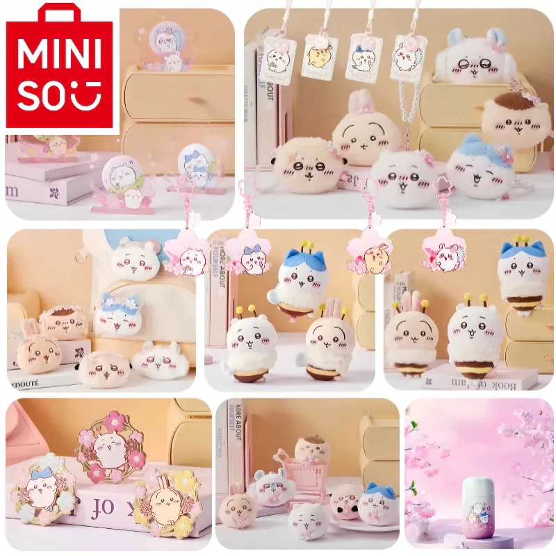 【5個+1個 翌日出荷】【ちいかわさくらシリーズ新商品】m i n i s o 正規品保証ちいかわさくらシリーズ ぬいぐるみ キーホルダー 冷蔵庫マグネット アクリル飾り メタルバッジ ぬいぐるみバッ