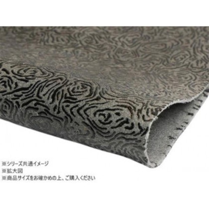 切り革 印伝革 墨流し(黒×グレー) 1枚 Pkawa082-06