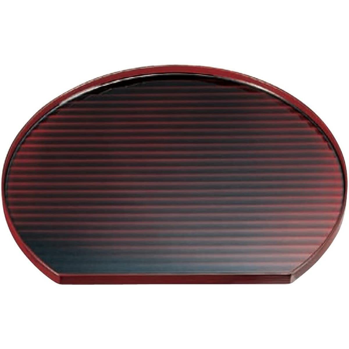 J-kitchens お盆 トレー 木製尺2鉋目半月 盆 （ お盆 ） 溜（漆塗 日本製 330