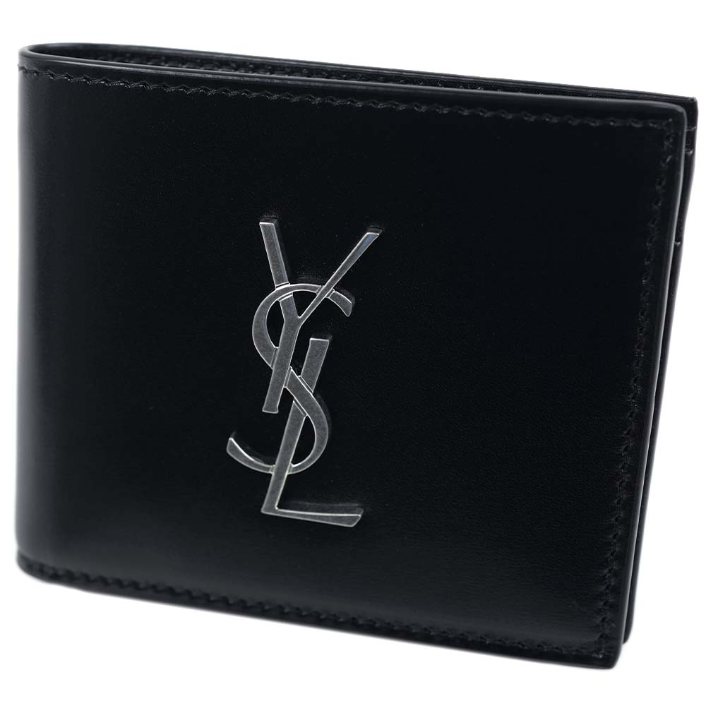 サンローラン 財布 SAINT LAURENT 二つ折り財布 ブラック 463249 0SX0E 1000 463249-0SX0E-1000