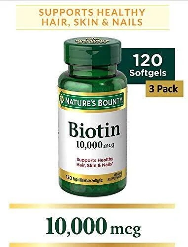 Nature s Bounty Biotin 10,000 Mcg, Supports Health