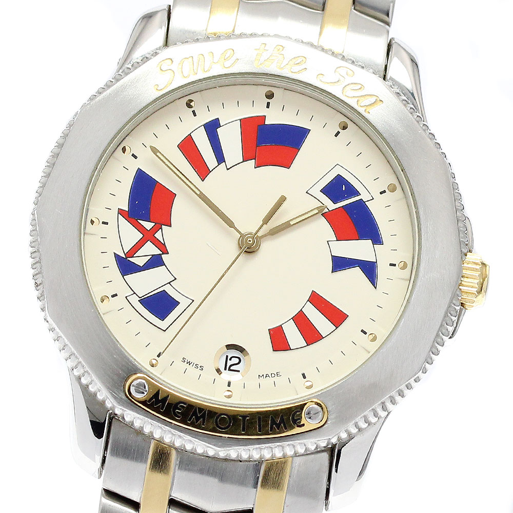 コルム CORUM アドミラルズカップ メモタイム デイト クォーツ メンズ _904397【中古】