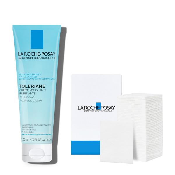ラロッシュポゼ トラリアン ピュリファイング フォーミングクリーム クレンジングフォーム 125ml + 純綿パッド コットン 40枚セット 라로슈포제 똘러리앙 퓨리파잉 포밍 크림 클렌징 폼 1