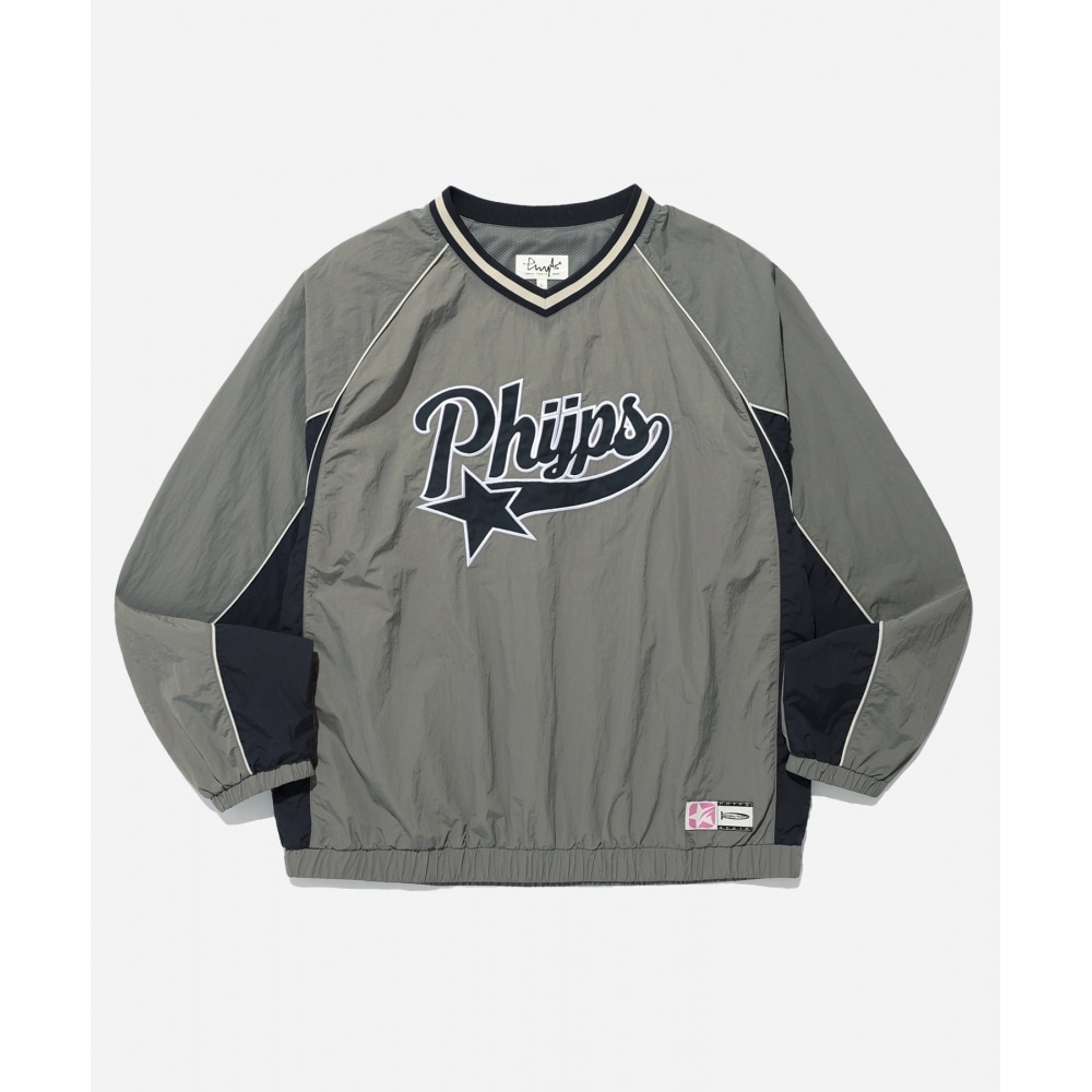 体育部フィプス テールロゴ 2層LS ダークグレージュ