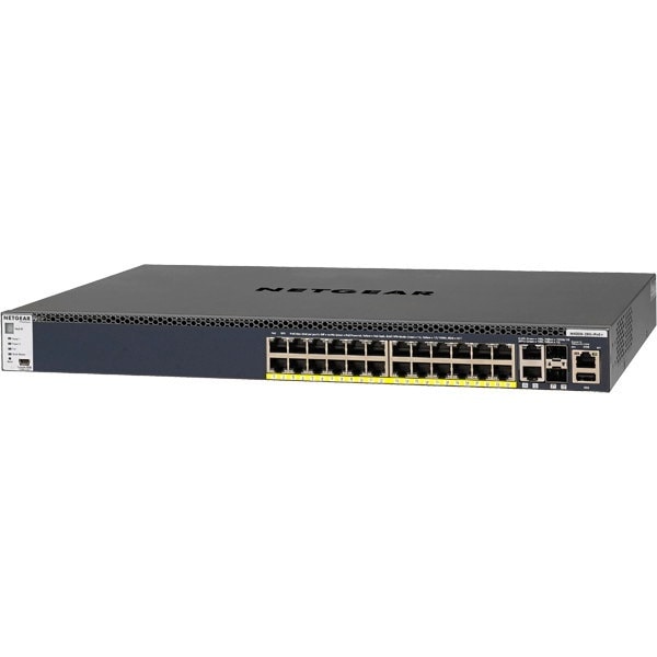 GSM4328PA-100AJS [M4300-28G-PoE+ 1000BASE-T 24ポート（PoE+対応） + 10GBASE-T 2ポート + 10G SFP+ 2スロット Layer3マネ