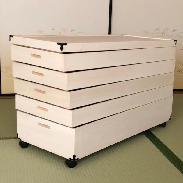 衣装ケース 総桐 衣裳箱 キャスター付 5段 日本製 幅91cm