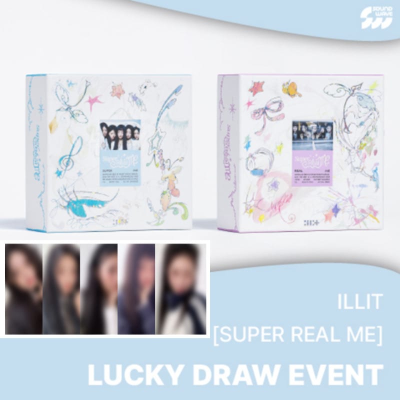 [LUCKYDRAW 5EA]ILLIT 1st Mini Album SUPER REAL ME(NO ALBUM,ONLY LUCKYDRAW CARD)