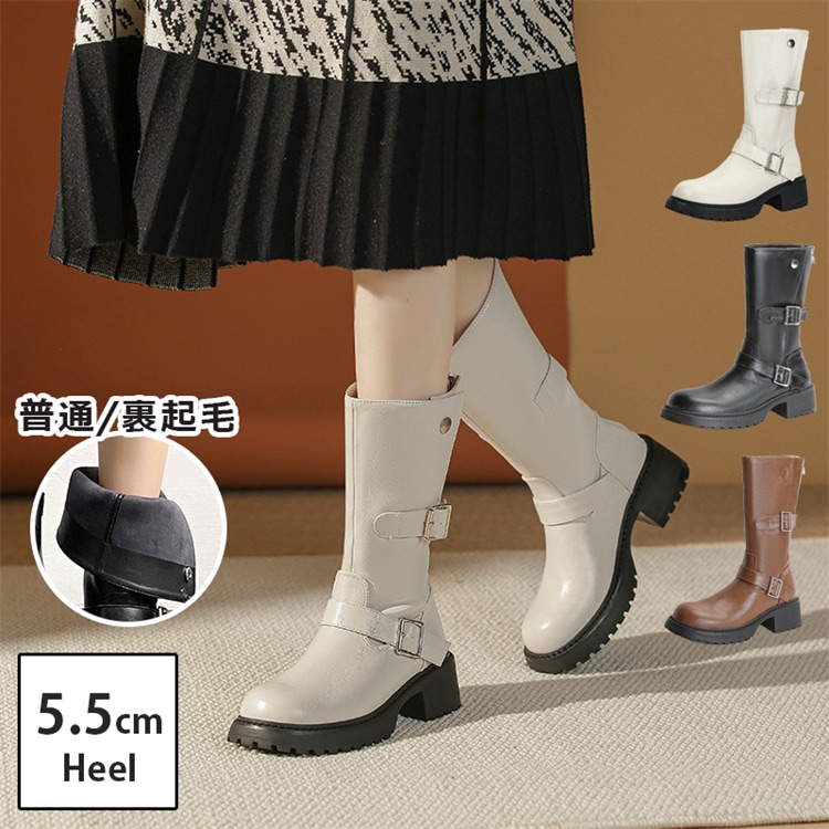 ショートブーツ レディース 厚底 5.5cmヒール つま先まるい 裹起毛 暖かい 痛くない 歩きやすい 柔らかい 疲れない 軽量 軽い 滑らない 履きやすい 通勤 通学 おしゃれ きれいめ カジュア