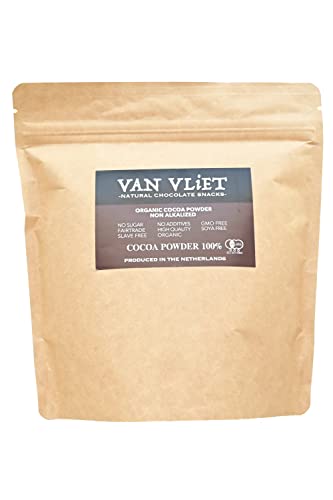 オーガニックナチュラルココアパウダー350g 有機JAS 非アルカリ処理 低脂肪 無添加カカオパウダー ヴァンヴリット VAN VLiET