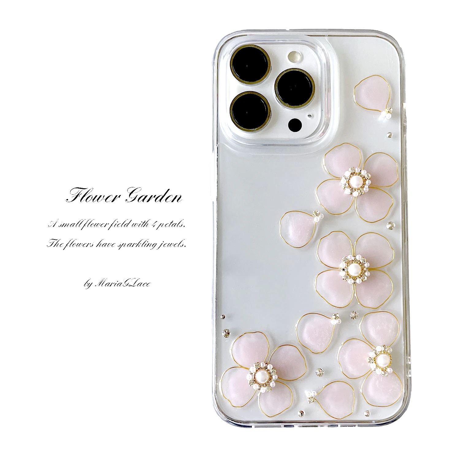 AQUOS Wish 5 SH-52F SH-M32 FlowerGarden スマホケース クリア お花 クリアケース 透明ケース パステル 透明 スマホカバー