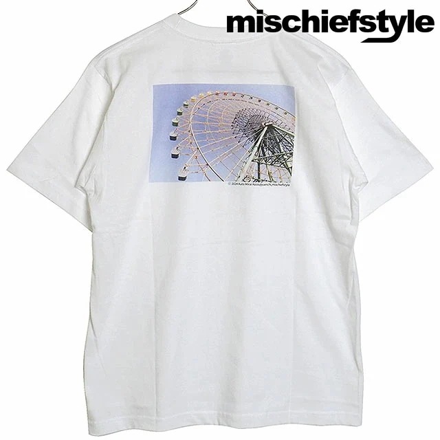 メール便 コラボ 華蔵寺フォトTシャツ [OG014] メンズレディース トップス 半袖 華蔵寺遊園地 観覧車 HIMAWARI