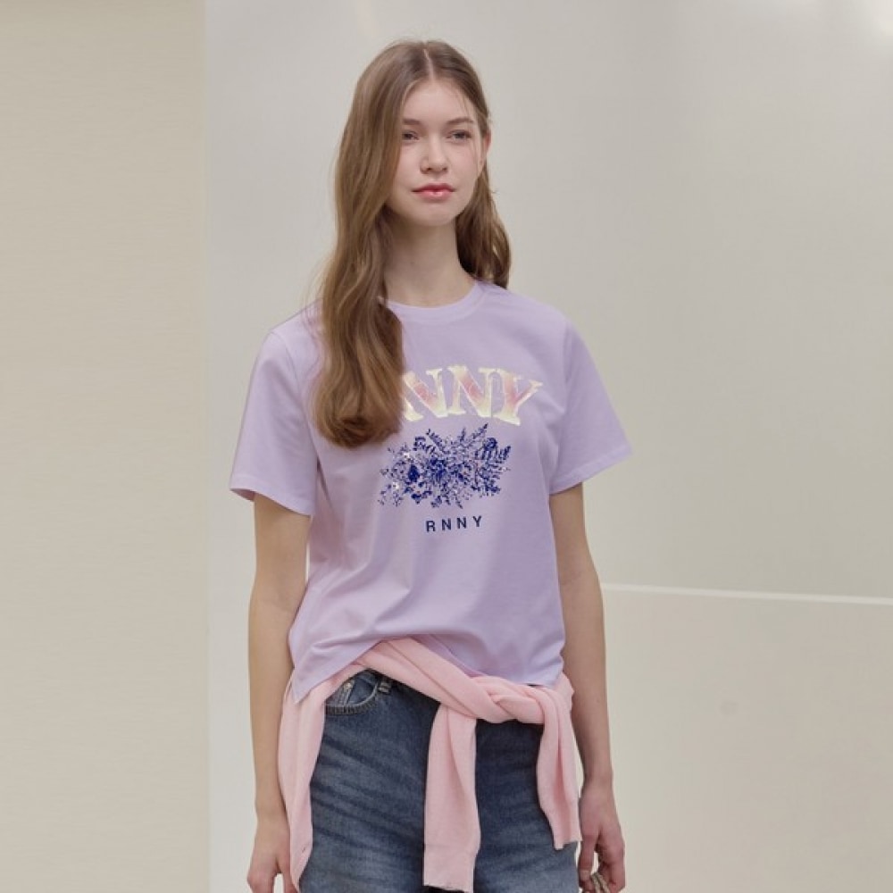 [リアーナニューヨーク] グラデーションロゴモーダルTシャツ_ライトパープル