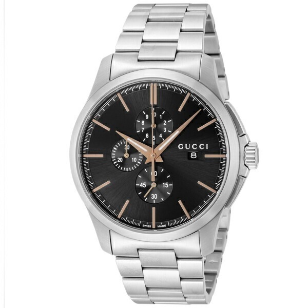 腕時計 Gタイムレス クロノ クオーツ メンズ YA126272 ブラック 56,280円