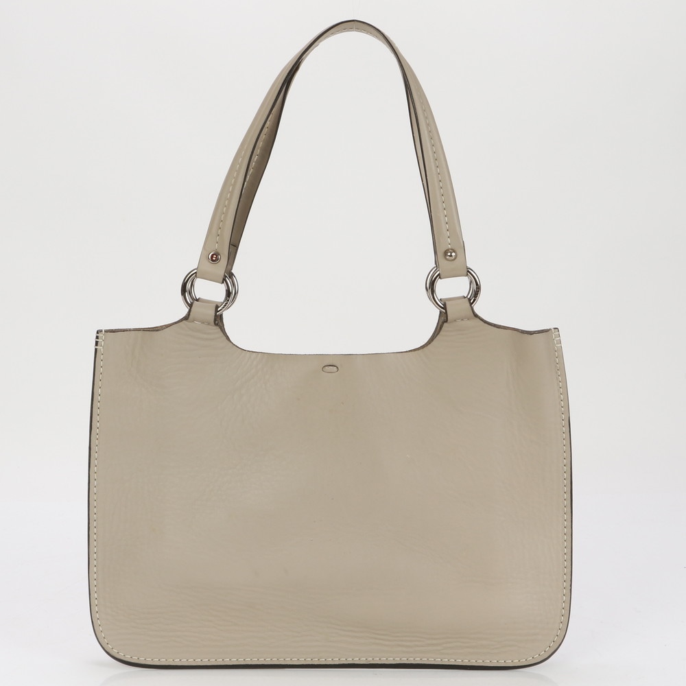 シルバー 金具 レザー ハンドバッグ 肩掛け ショルダー ハンド A4 レディース EEE BF15-6 中古