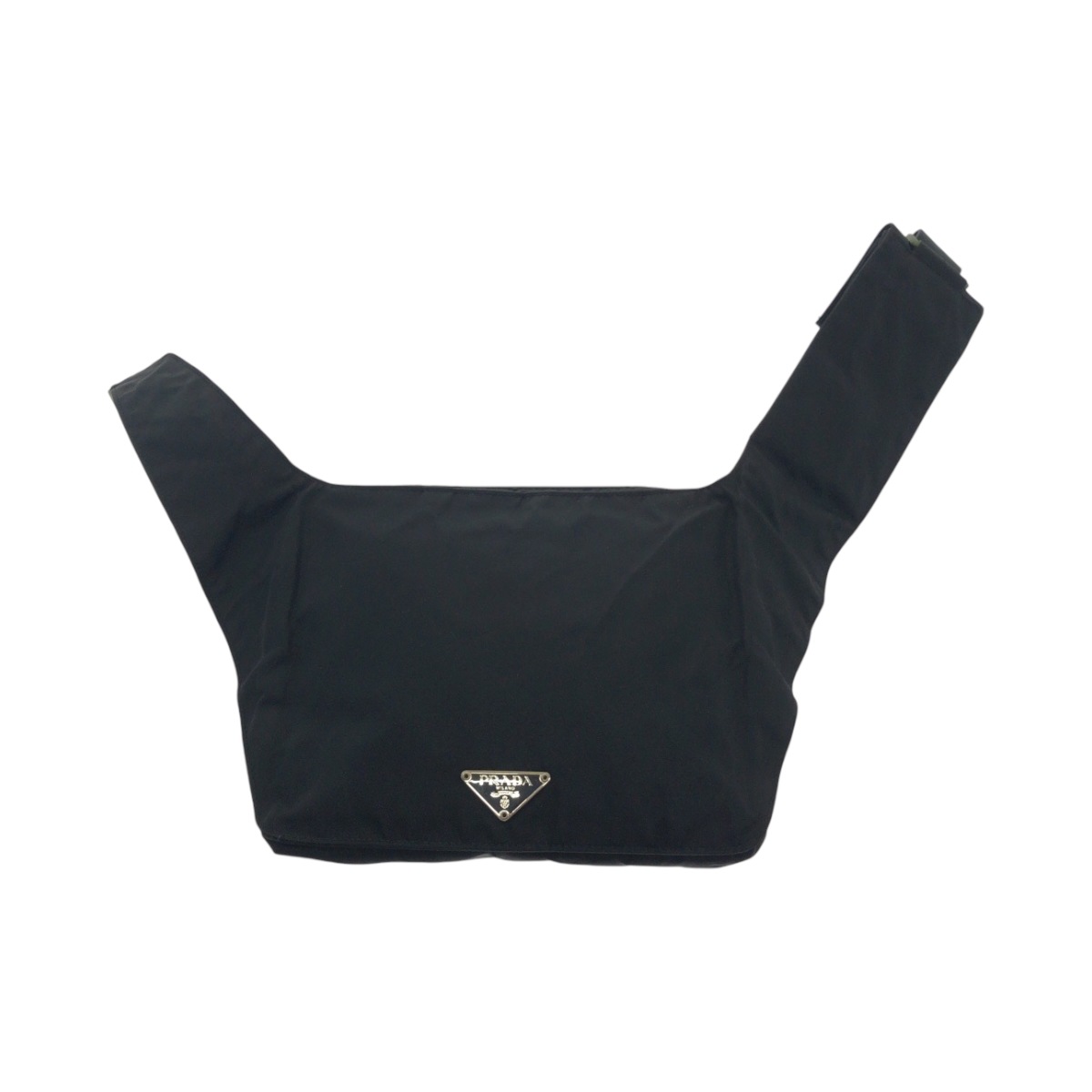 テスート 三角ロゴプレート ブラック 黒 シルバー金具 ナイロン ショルダーバッグ ボディバッグ レディース 502362