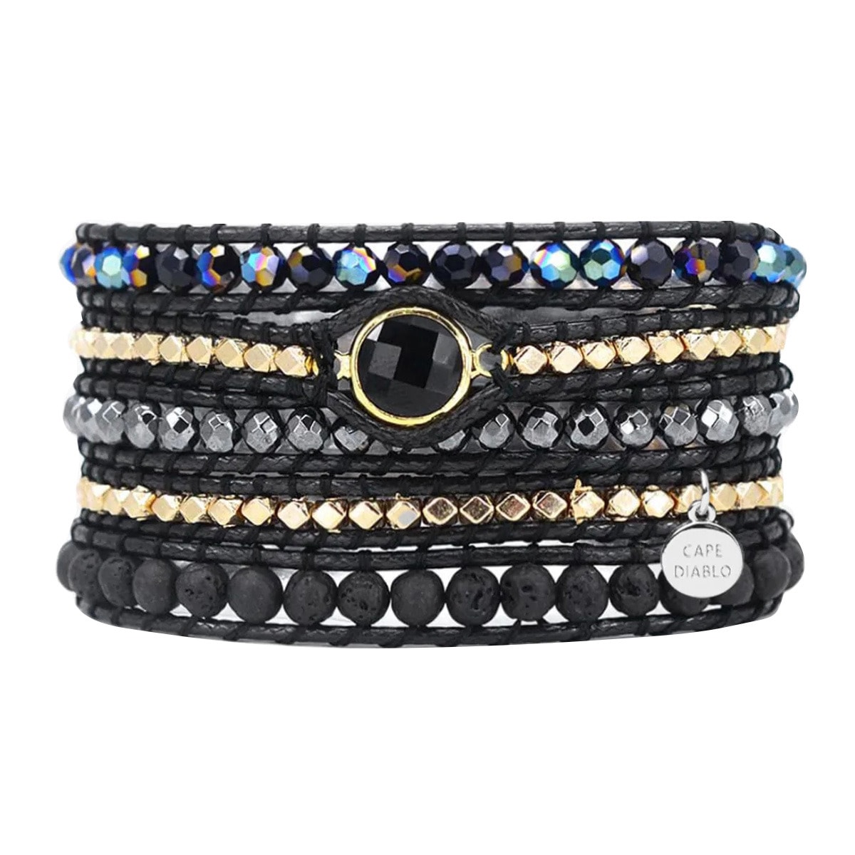 ケープディアブロ CAPE DIABLO ブレスレット CDBL0044 abcd00002l 天然石 5連ブレス イクリプスダークムーン ラップブレス