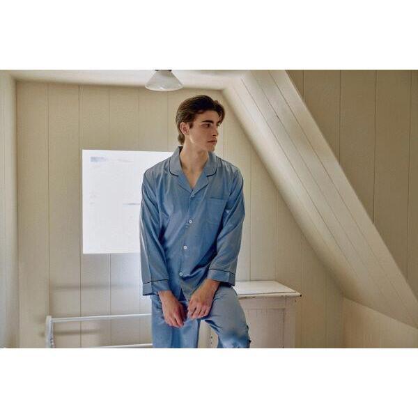 プラス カップルパジャマ シルクフィル ナ염 男性 パジャマ VPA4470MASG