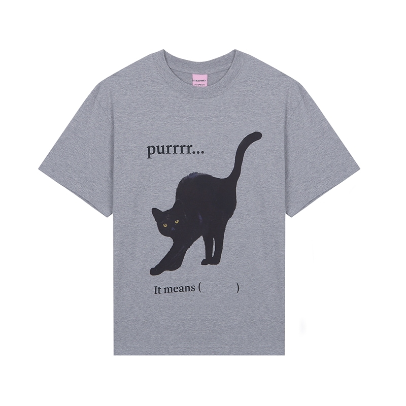 GOOD LUCK BLACK CAT T SHIRT - GRAY 5,244円