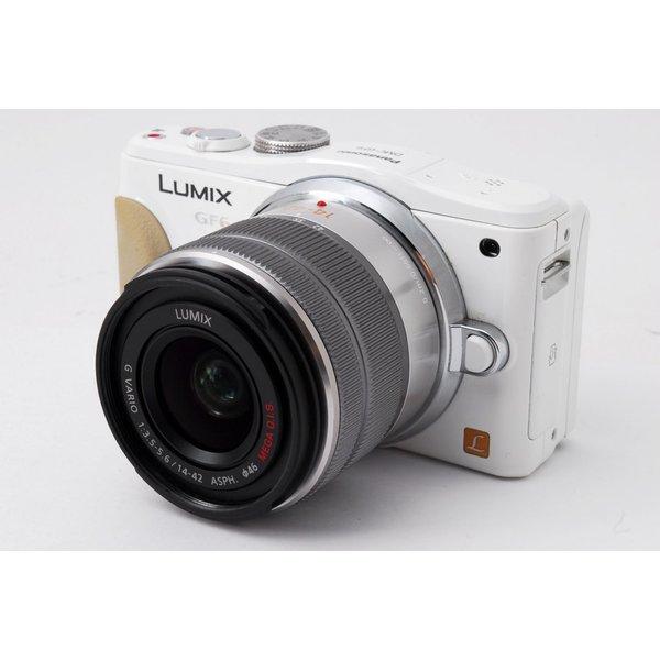 【中古】パナソニック Panasonic DMC-GF6 ホワイト レンズキット 美品 SDカード付き
