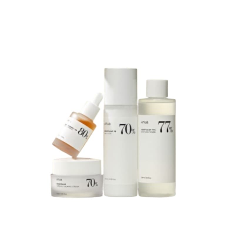 A**ua アヌ* ドクダミ しっとり 4種セット 1ドクダミ 77% スージング トナー 500ml 2アンプル 30ml 3ローション 200ml 4カミング クリーム 50ml