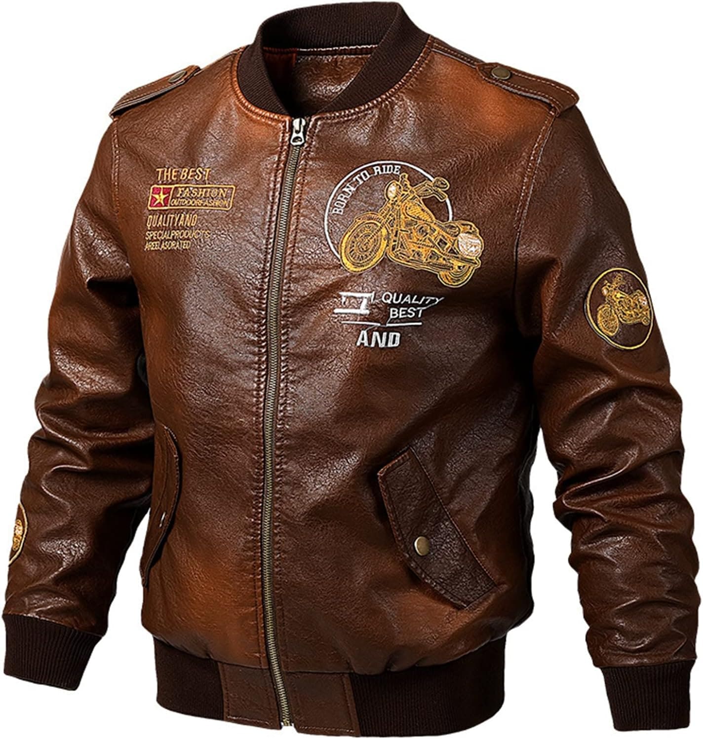 革ジャンパー puジャケット バイク 大きいサイズ 作業用 レザージャケット メンズ ライダース 秋 防寒 防風 保温 カジュアル ジップアップ 長袖 フェイクレザー 男性用 着心地良い M-5XL