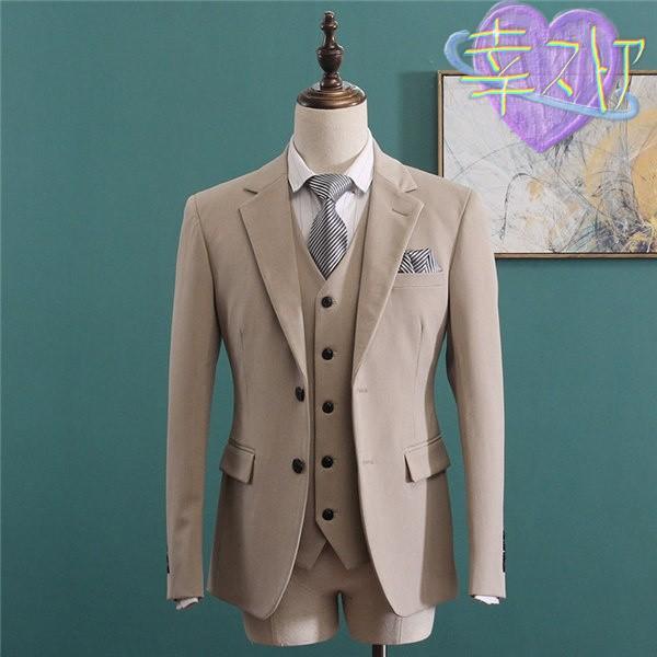 ビジネススーツ メンズ スリムスーツ オシャレ フォーマルスーツ パーティ 結婚式 卒業式 入社式３点セット ベスト付き 男性用 10,943円