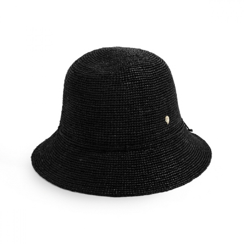 ヘレンクミンスキーハット50136 CA ビラ 6 チャコール メタルロゴ クラシック バケットハット