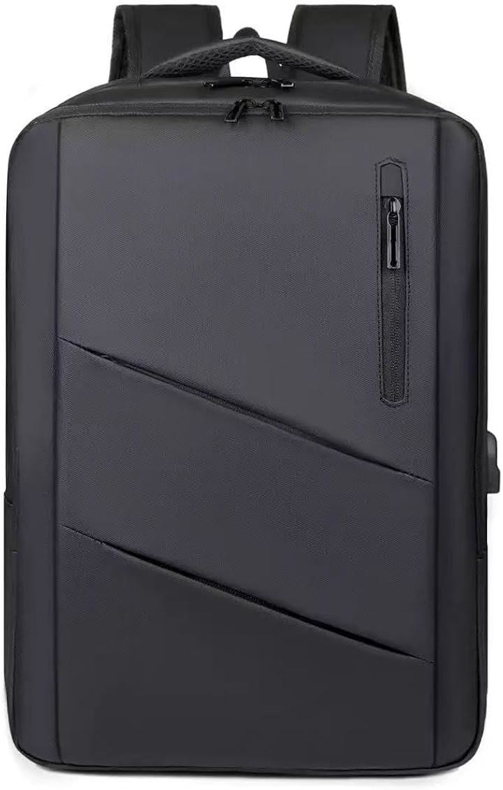 Ｙｕｎｉ ＭｕｎｉＨＡＶＡＬＵ 大容量防水軽量 Yuni Muni ビジネスリュック バックパック リュックサックUSB充電ポート PC 収納 (ブラック, ミディアム)